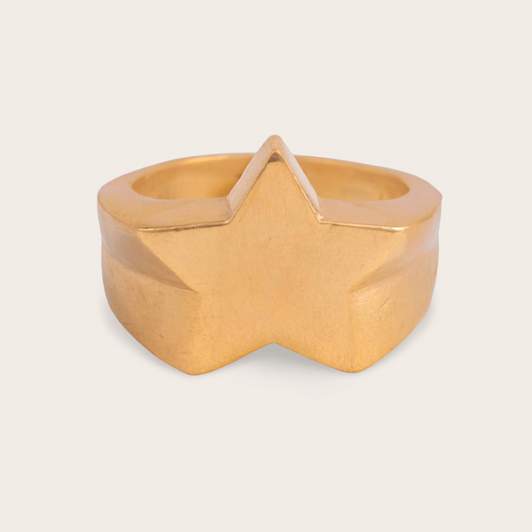 Vintage Star Ring In Gold