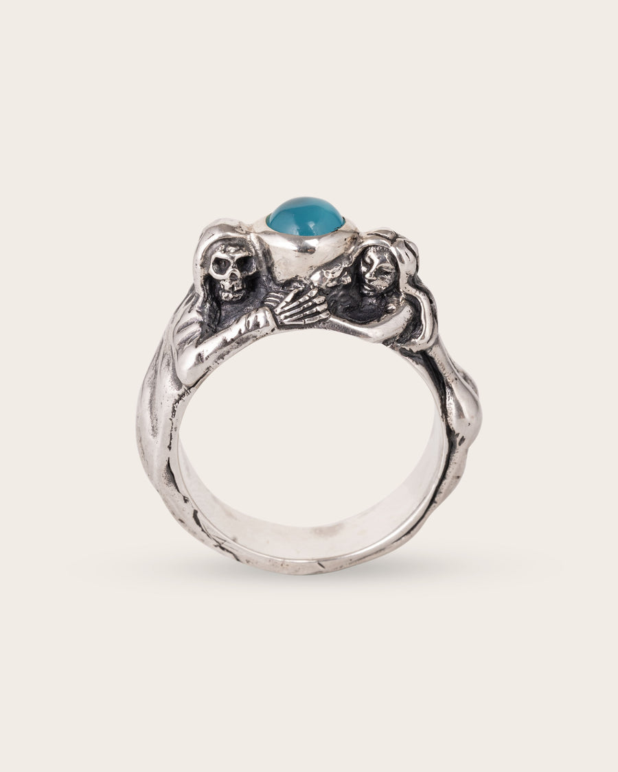 TWIN SPIRITS RING IN SILVER