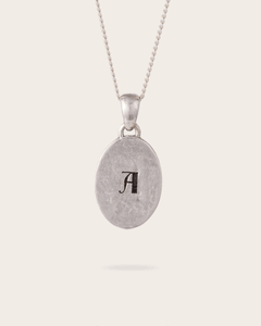 Vintage Oval Pendant In Silver