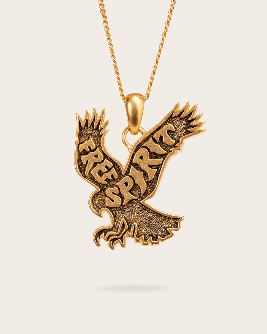 FREE SPIRIT EAGLE PENDANT IN GOLD