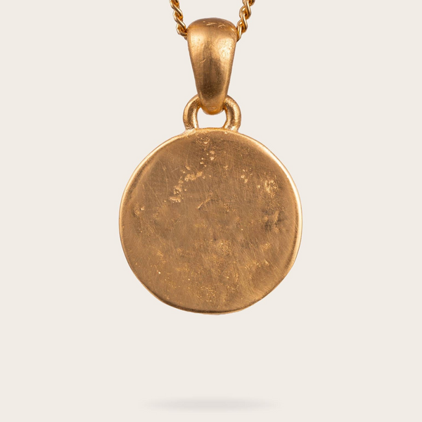 Vintage Round Pendant In Gold