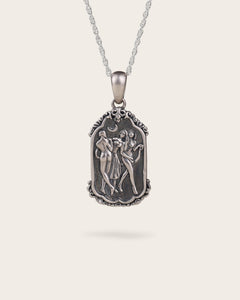 LADIES MOON NECKLACE IN SILVER