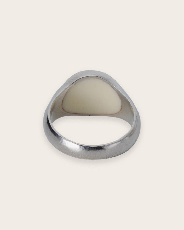 BROWN EYE RING IN SILVER