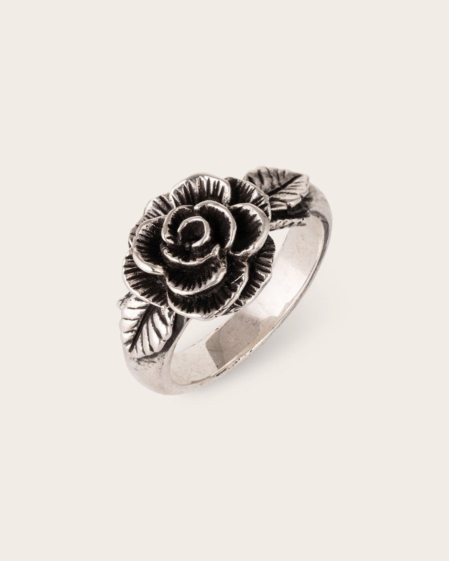 ROSE RING IN SILVER