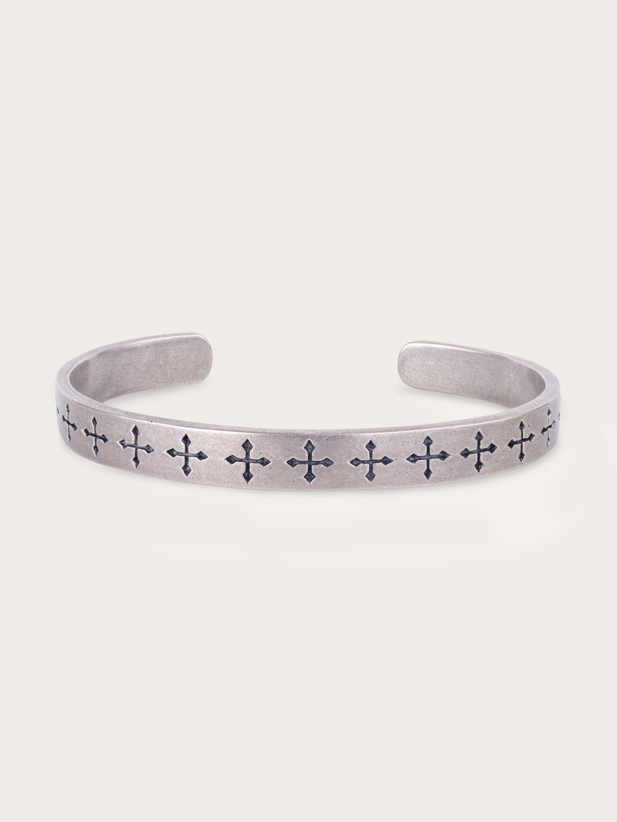 CROSS CUFF IN SILVER