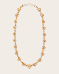 Vintage Heart Chain Necklace In Gold