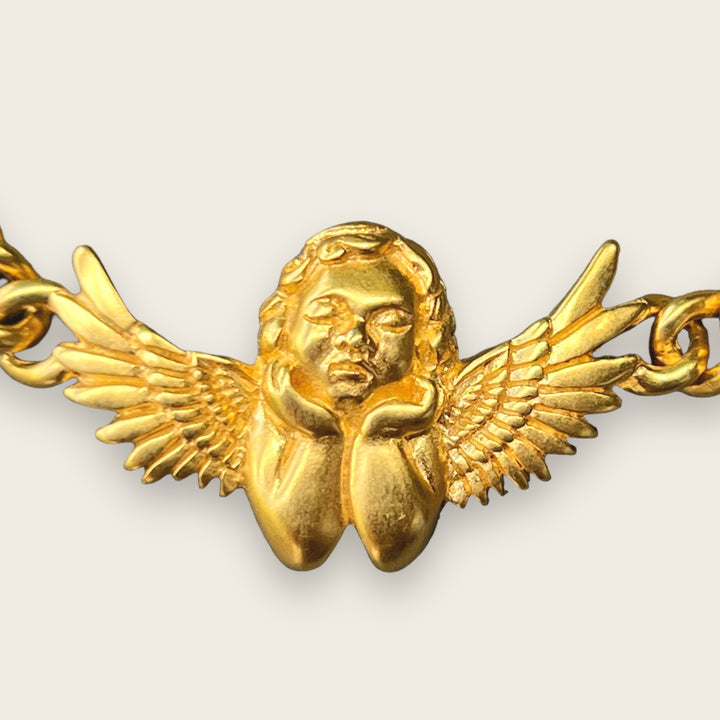 ANGEL CURB CHAIN BRACELET IN GOLD