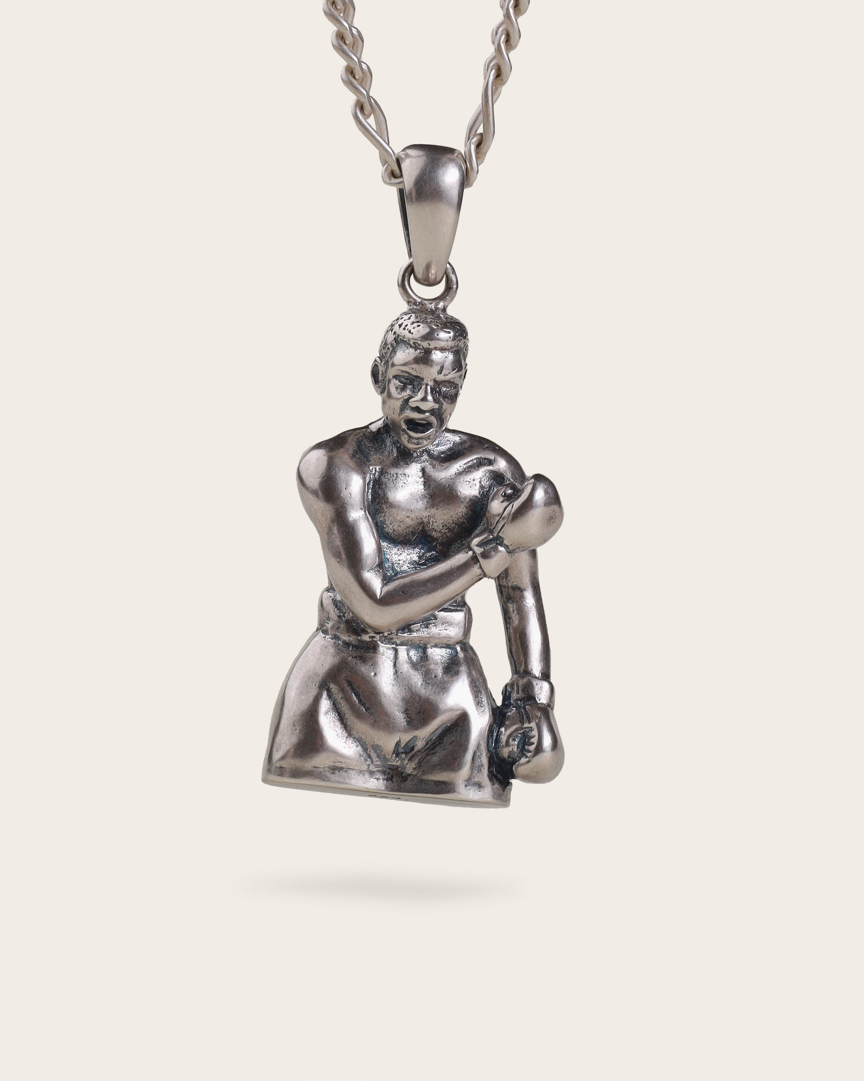 MUHAMMAD ALI PENDANT IN SILVER