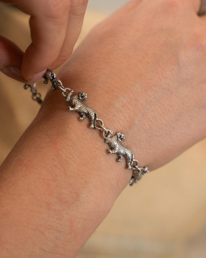 LEOPARD BRACELET IN SILVER