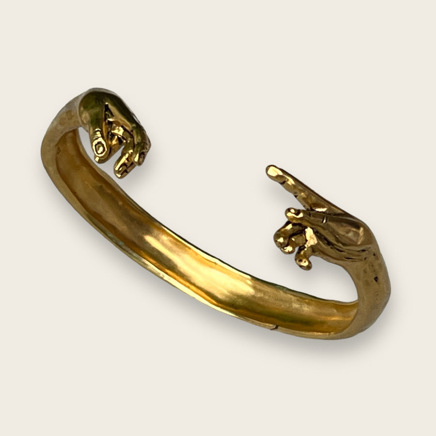 HAND OF GOD CUFF IN GOLD
