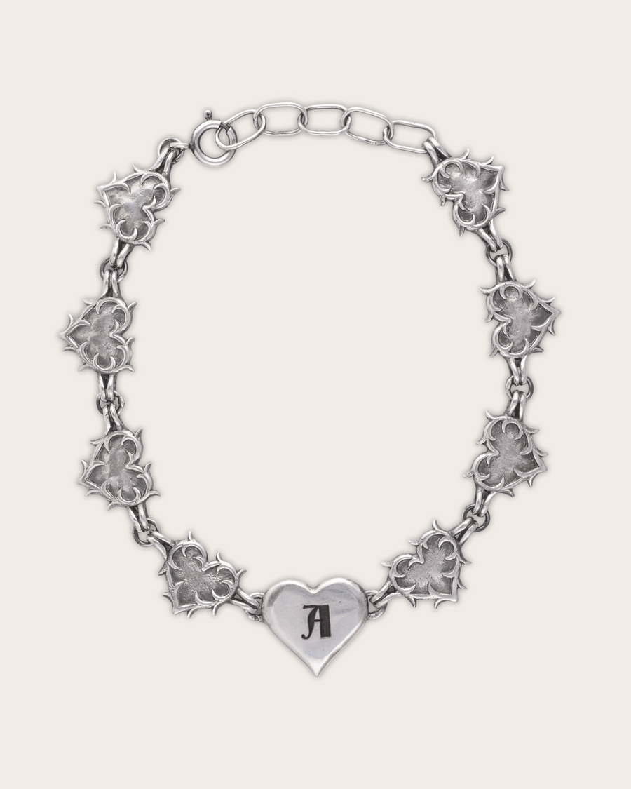Vintage Heart Chain Bracelet In Silver – Untold-truth-ecom