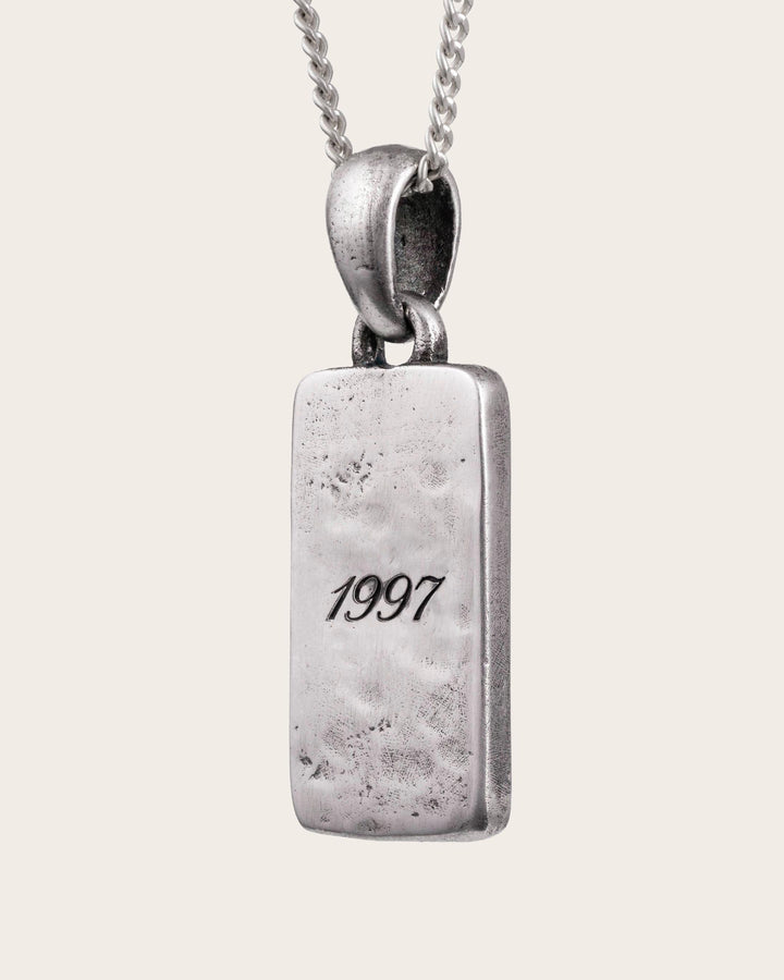 Vintage Tag Pendant In Silver