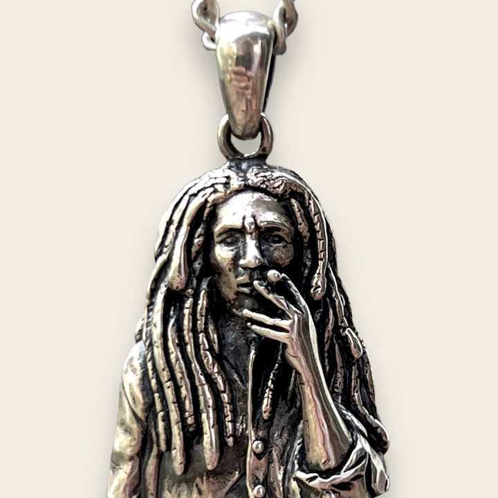 BOB MARLEY PENDANT IN SILVER