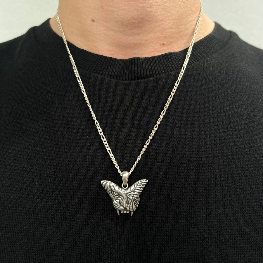 TIGER BUTTERFLY NECKLACE IN SILVER