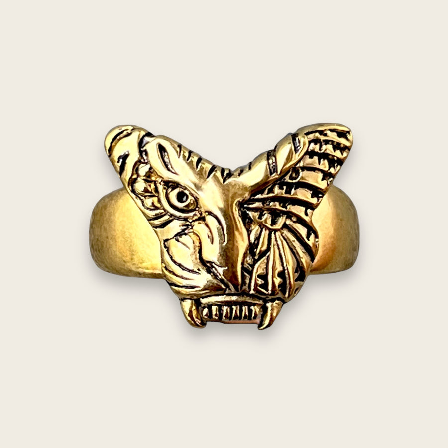 TIGER BUTTERFLY RING IN GOLD