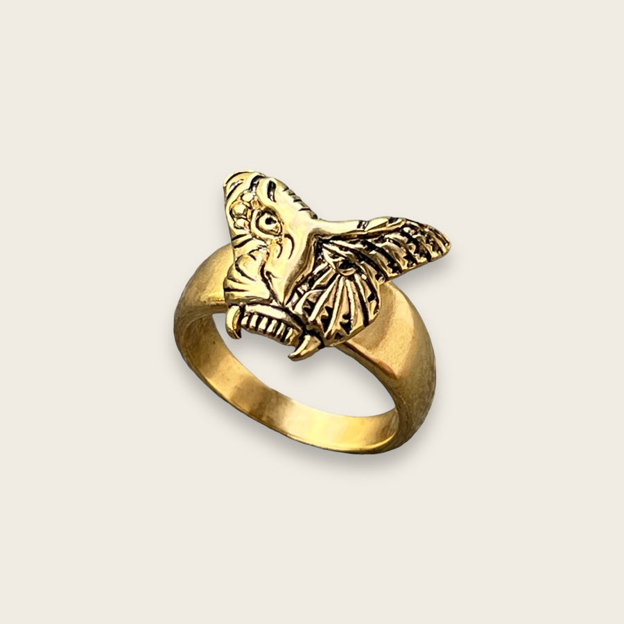 TIGER BUTTERFLY RING IN GOLD