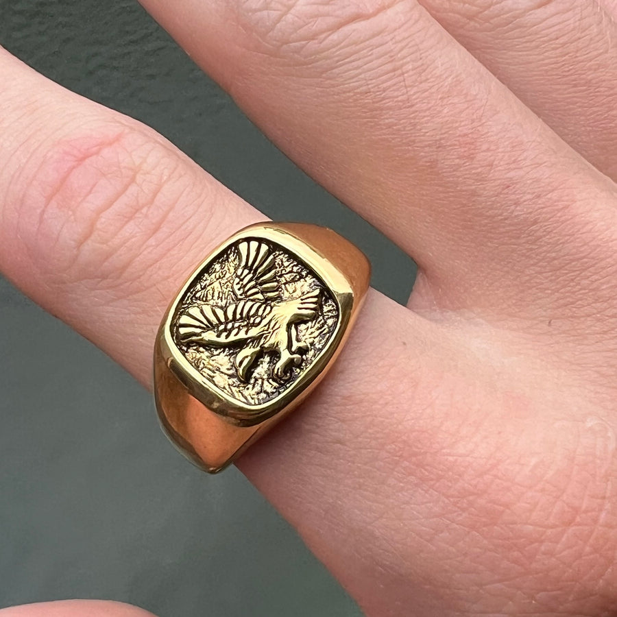 EAGLE RING IN GOLD
