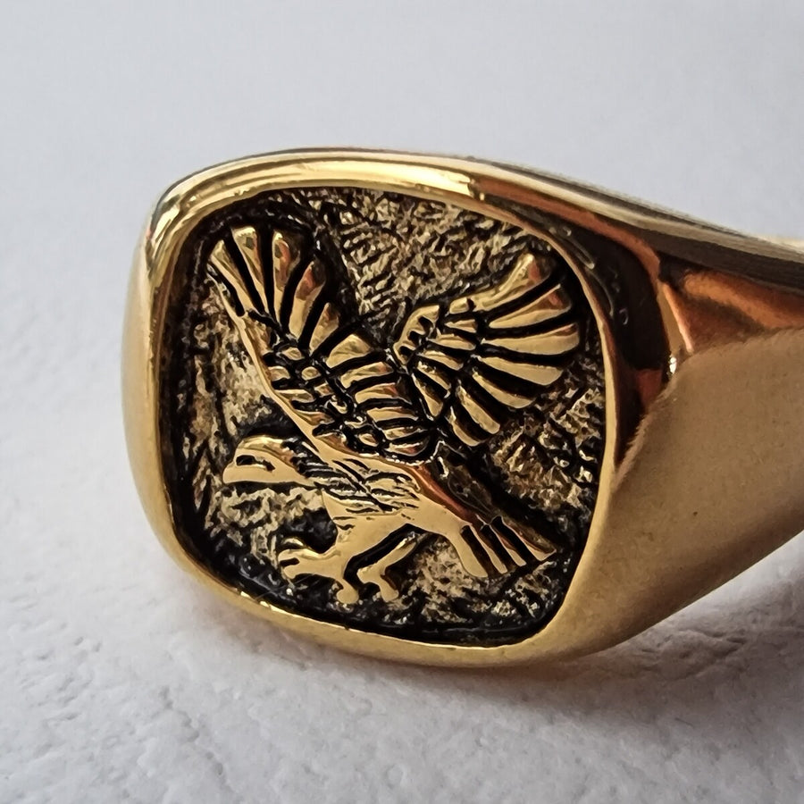 Goro's Gold Eagle Rings - Native Feather | 日本のGoro's専門店